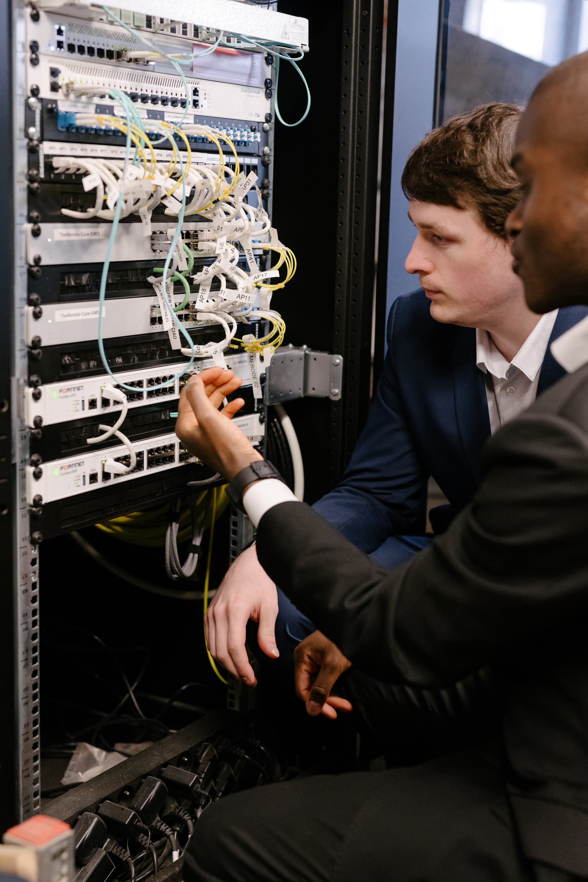 Dayana Group consultants managing IT infrastructure on site